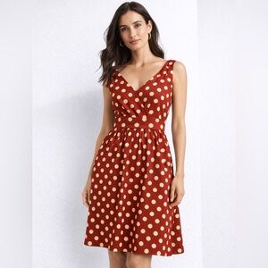 Cold water Creek A-Line Polka Dot Dress